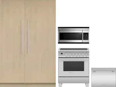 5 Piece Package Includes Refrigerator, Freezer, Range, Microwave And Dishwasher